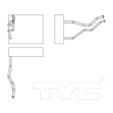 Tyc Products TYC A/C EVAPORATOR CORE 97266